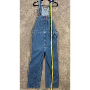 Dickies Overalls Mens 38x34 Blue Carpenter Denim Workwear Chore Bib Overalls